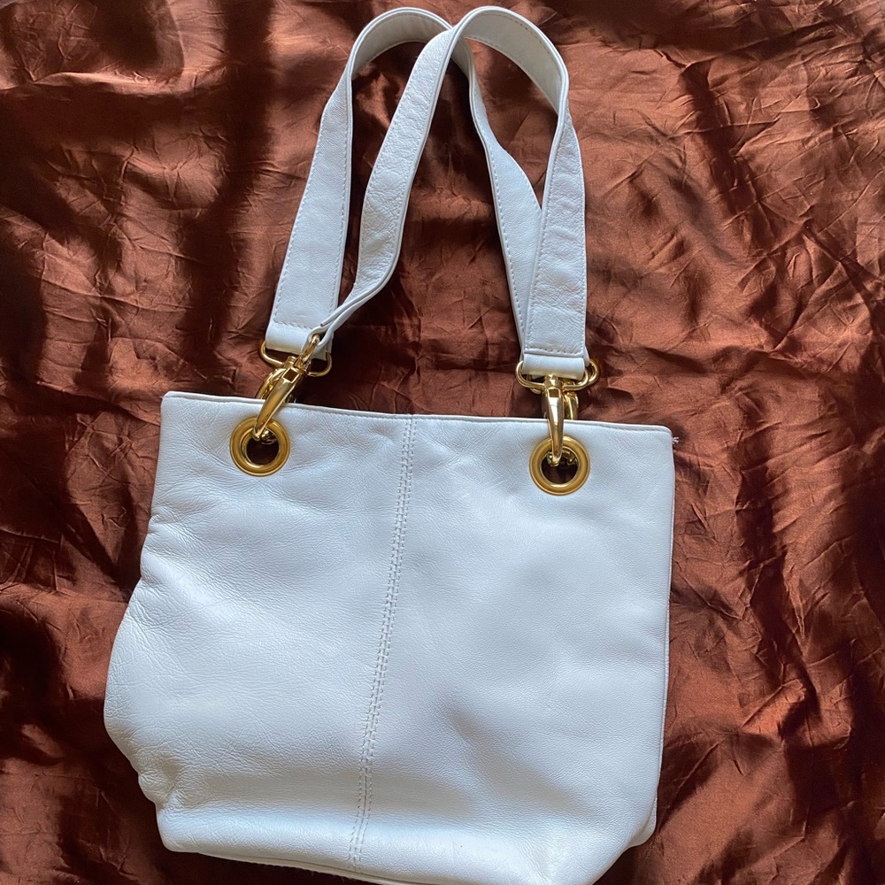 Creamy White leather purse